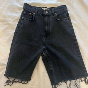 Zara Long Denim Shorts